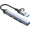 USB-хаб COLORWAY 4-in-1 USB-A/USB-C to 1xUSB3.0, 2xUSB2.0, 1xUSB-C2.0 (CW-HUB06)