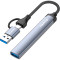 USB-хаб COLORWAY 4-in-1 USB-A/USB-C to 1xUSB3.0, 2xUSB2.0, 1xUSB-C2.0 (CW-HUB06)