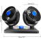 Автомобільний вентилятор VOLTRONIC F30 Dual-Headed 360° Rotating Car Fan with Low Noise & Adjustable Airflow