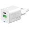 Зарядний пристрій COLORWAY GaN Mini 35W 1xUSB-A, 1xUSB-C Fast Charging White (CW-CHS055PD-WT)