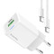 Зарядний пристрій COLORWAY GaN Mini 35W 1xUSB-A, 1xUSB-C Fast Charging White w/Type-C cable (CW-CHS055PDC-WT)