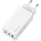 Зарядний пристрій COLORWAY GaN Mini 65W 1xUSB-A, 2xUSB-C Fast Charging White (CW-CHS058PD-WT)