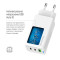 Зарядний пристрій COLORWAY GaN Mini 65W 1xUSB-A, 2xUSB-C Fast Charging White (CW-CHS058PD-WT)