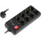 Мережевий фільтр REAL-EL RS-Protect 805 Black, 8 розеток, 1xUSB-C, 1xUSB, 3м (EL122300043)