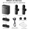 Бездротовий петличний мікрофон BOYA BY-V3 Combo 2.4 GHz Dual-Channel Wireless Microphone Black