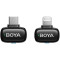Бездротовий петличний мікрофон BOYA Mini 12 2-Person Tiny Wireless Microphone System Lightning & USB-C Connectors Black