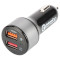 Автомобільний зарядний пристрій EDNET Dual USB Car Charger QC3.0, 5.4A Black (84103)