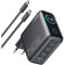 Зарядний пристрій ANKER Laptop GaN Charger 140W, 1xUSB-A, 3xUSB-C, PD3.1 Black w/Type-C cable (B2697GZ1)