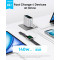 Зарядное устройство ANKER Laptop GaN Charger 140W, 1xUSB-A, 3xUSB-C, PD3.1 Silver w/Type-C cable (B2697G41)