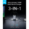 Зарядное устройство ANKER GaNPrime Charger 100W 1xUSB-A, 2xUSB-C Foldabe Silver (A2688341)