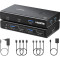 KVM-перемикач UGREEN AK502 2-In 1-Out HDMI KVM Switch 4K 60Hz (45452)