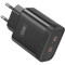 Зарядний пристрій XO L105 2xUSB-C, QC3.0, 35W Black w/Type-C cable (L105-CC.BLACK)