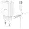 Зарядное устройство BOROFONE BA81A 1xUSB-C, PD20W White w/Type-C cable