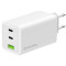 Зарядний пристрій COLORWAY GaN Mini 100W 1xUSB-A, 2xUSB-C Fast Charging White (CW-CHS061PD-WT)