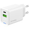 Зарядное устройство COLORWAY GaN Mini 45W 1xUSB-A, 1xUSB-C Fast Charging White (CW-CHS060PD-WT)