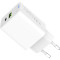 Зарядное устройство COLORWAY GaN Mini 45W 1xUSB-A, 1xUSB-C Fast Charging White (CW-CHS060PD-WT)
