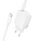 Зарядний пристрій BOROFONE BN28 Fuente GaN 1xUSB-C, PD30W, QC3.0 White w/Type-C cable
