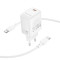 Зарядний пристрій BOROFONE BN28 Fuente GaN 1xUSB-C, PD30W, QC3.0 White w/Type-C cable