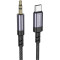 Кабель BOROFONE BL24 Graceful Digital Audio Conversion Cable USB-C to 3.5mm 1м Black