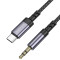 Кабель BOROFONE BL24 Graceful Digital Audio Conversion Cable USB-C to 3.5mm 1м Black