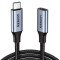 Кабель-подовжувач UGREEN US372 USB-C Male to USB-C Female Gen2 Extension Cable 0.5м Black (80810)