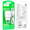 Зарядний пристрій HOCO C140A Smart 1xUSB-A, QC3.0, 18W White w/Type-C cable (6942007627832)