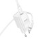Зарядний пристрій HOCO C148A Charm 1xUSB-C, PD30W, QC3.0 White w/Type-C to Lightning cable (6942007630313)