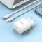 Зарядное устройство HOCO C76A Pro Speed Source 1xUSB-C PD30W White w/Type-C cable (6942007616324)
