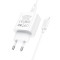Зарядное устройство HOCO C76A Pro Speed Source 1xUSB-C PD30W White w/Type-C to Lightning cable (6942007616317)