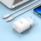 Зарядное устройство HOCO C76A Pro Speed Source 1xUSB-C PD30W White w/Type-C to Lightning cable (6942007616317)