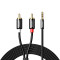 Кабель UGREEN AV116 mini-jack 3.5 mm (M) - 2RCA (M) 5м Black (10591)