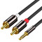 Кабель UGREEN AV116 mini-jack 3.5 mm (M) - 2RCA (M) 5м Black (10591)