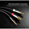 Кабель UGREEN AV116 mini-jack 3.5 mm (M) - 2RCA (M) 5м Black (10591)