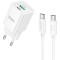 Зарядний пристрій HOCO C149A Charm 1xUSB-A, 1xUSB-C, PD30W, QC3.0 White w/Type-C cable (6942007630351)