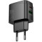 Зарядний пристрій HOCO CS61A Bright 1xUSB-A, 1xUSB-C, PD30W, QC3.0 Black (6942007638425)