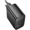 Зарядний пристрій HOCO CS63A Bright GaN 1xUSB-A, 1xUSB-C, PD65W, QC3.0 Black (6942007638470)