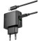 Зарядний пристрій HOCO CS63A Bright GaN 1xUSB-A, 1xUSB-C, PD65W, QC3.0 Black w/Type-C cable (6942007638487)