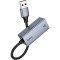 Мережевий адаптер HOCO UA37 USB Ethernet Adapter Metal Gray