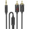 Кабель HOCO UPA28 3.5 Duble Ltus RCA Adio Cable mini-jack 3.5 mm (M) - 2RCA (M) 1.5м Black