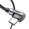 Кабель UGREEN US176 Angled USB 2.0 to Angled USB Type-C Cable Nickel Plating Aluminum Shell 3A 3м Black (70875)