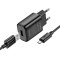 Зарядное устройство HOCO C134A Solid 1xUSB-A, 12W Black w/Micro-USB cable (6942007621335)