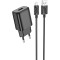 Зарядное устройство HOCO C134A Solid 1xUSB-A, 12W Black w/Micro-USB cable (6942007621335)