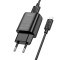 Зарядное устройство HOCO C134A Solid 1xUSB-A, 12W Black w/Micro-USB cable (6942007621335)