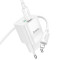 Зарядний пристрій HOCO C147A Charm 1xUSB-A, 1xUSB-C, PD30W, QC3.0 White w/Type-C to Lightning cable (6942007630283)