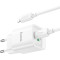 Зарядний пристрій HOCO C147A Charm 1xUSB-A, 1xUSB-C, PD30W, QC3.0 White w/Type-C to Lightning cable (6942007630283)
