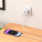 Зарядний пристрій HOCO C147A Charm 1xUSB-A, 1xUSB-C, PD30W, QC3.0 White w/Type-C to Lightning cable (6942007630283)