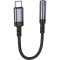 Адаптер BOROFONE BV24 Graceful Digital Audio Converter Cable USB-C to 3.5mm Gray