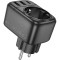Мережевий фільтр-розетка BOROFONE BAC14 Wide Black, 1xUSB-C, 2xUSB