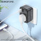 Мережевий фільтр-розетка BOROFONE BAC14 Wide Black, 1xUSB-C, 2xUSB