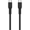 Кабель CANYON OnWire 60CL Type-C to Type-C Color Braided 60W 1м Black (CND-CCAP60AB10B)